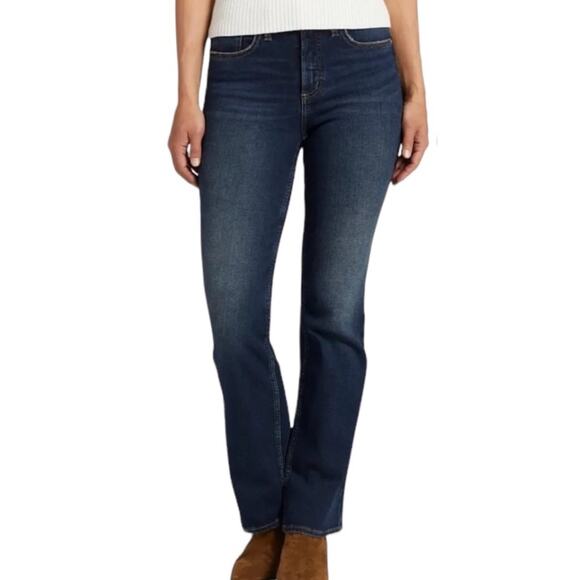 Silver Jeans Infinite Fit Bootcut Mid Rise Dark Wash Indigo Women’s Plus Size 1X - Picture 1 of 13